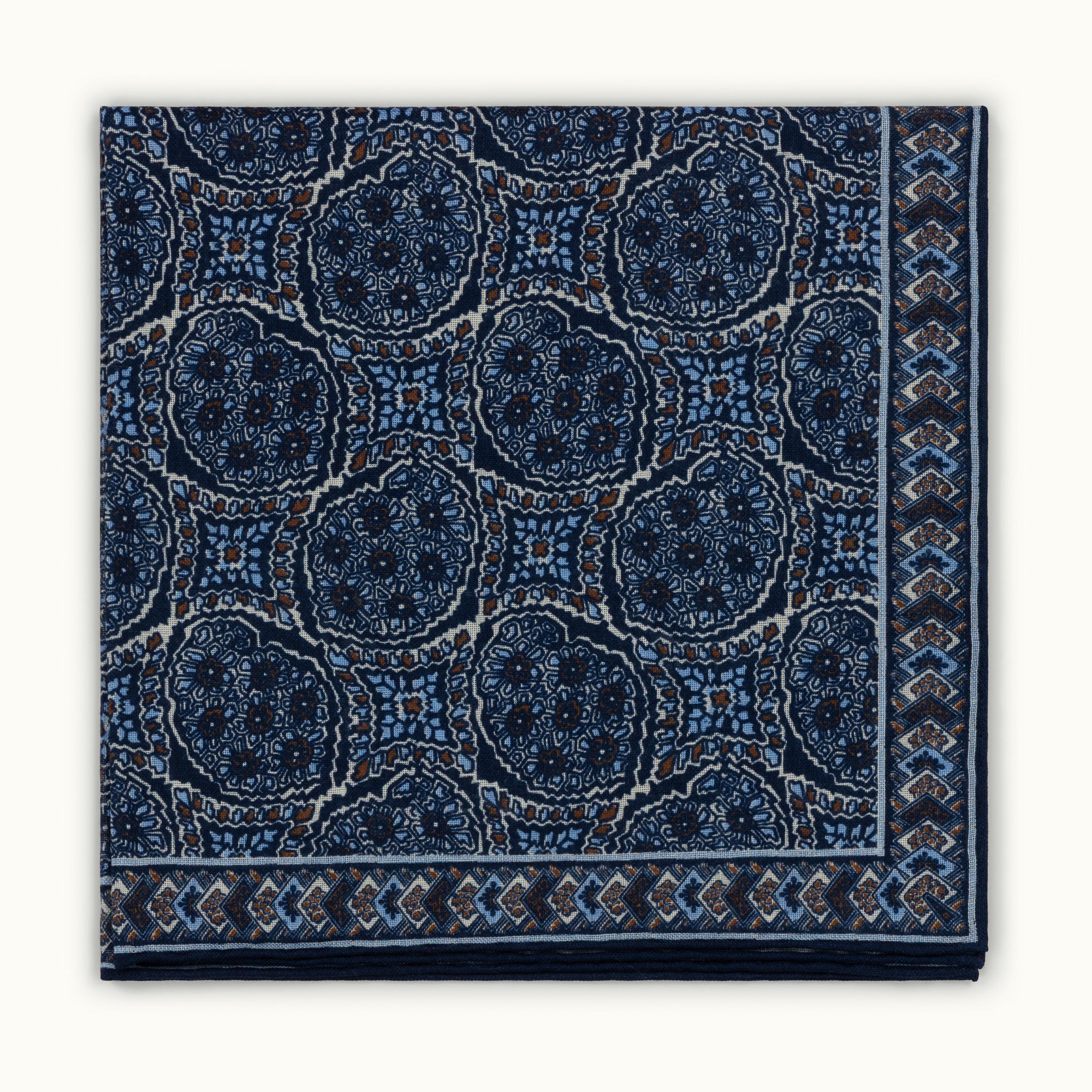 Blue Archival Print Pocket Square