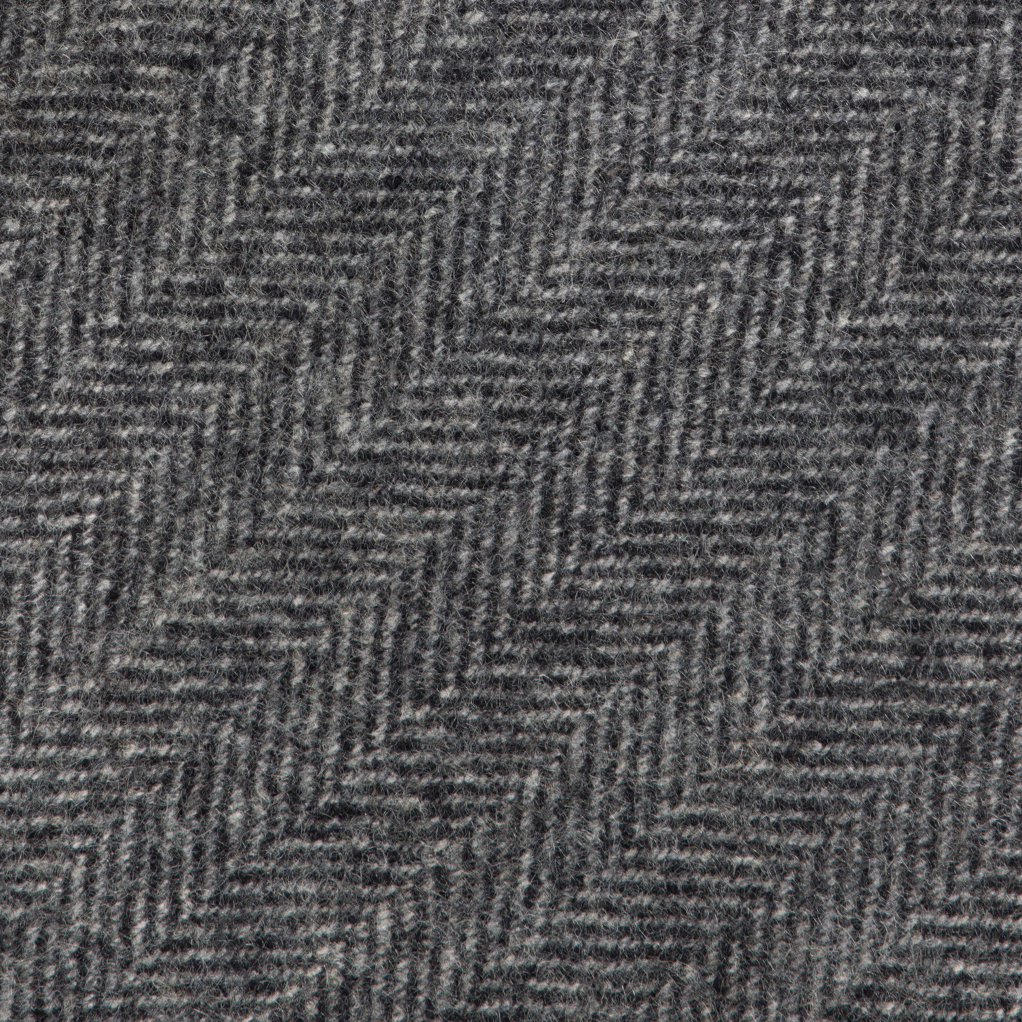 Grey Herringbone Pure Cashmere Tie