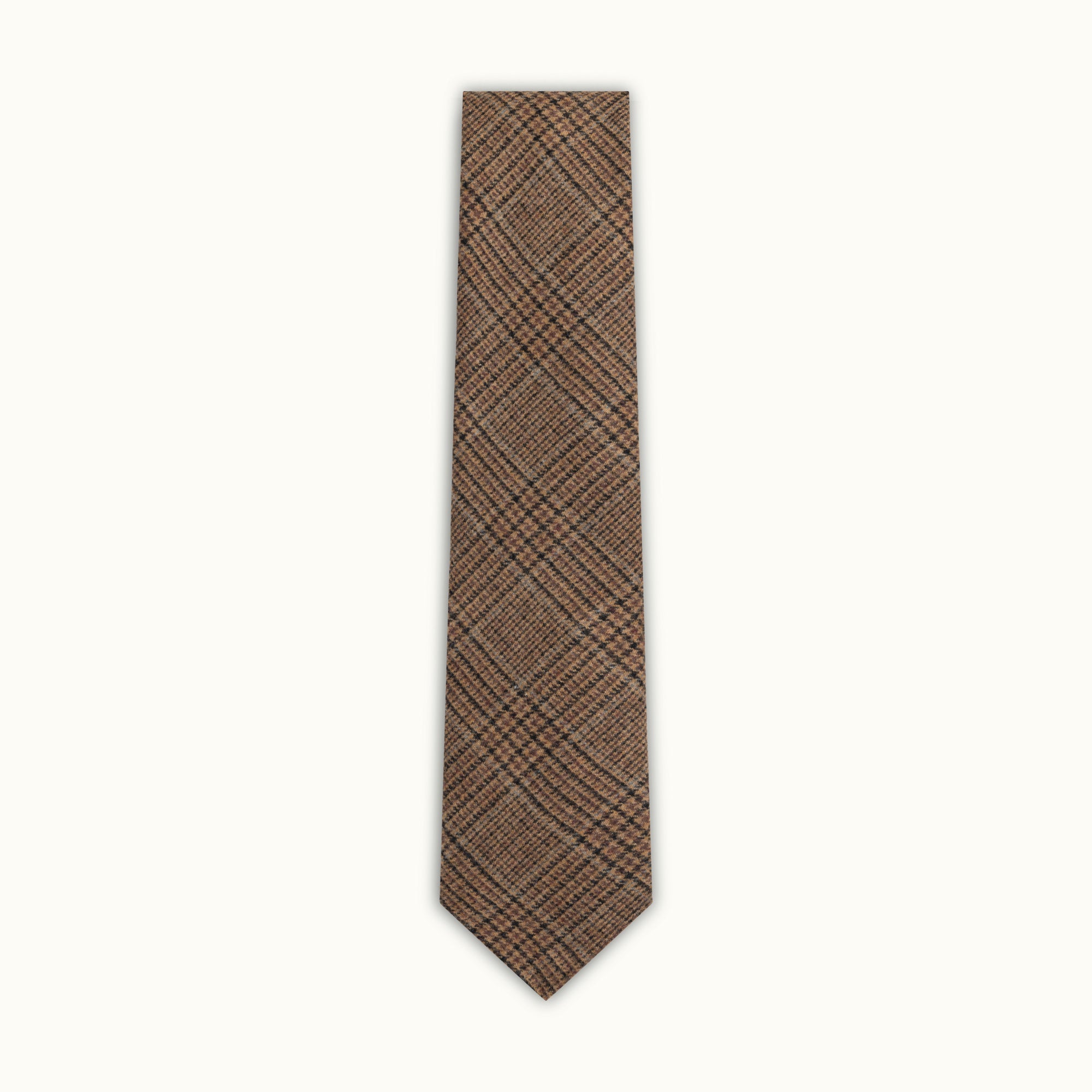 Fawn Prince of Wales Wool-Cashmere Tie