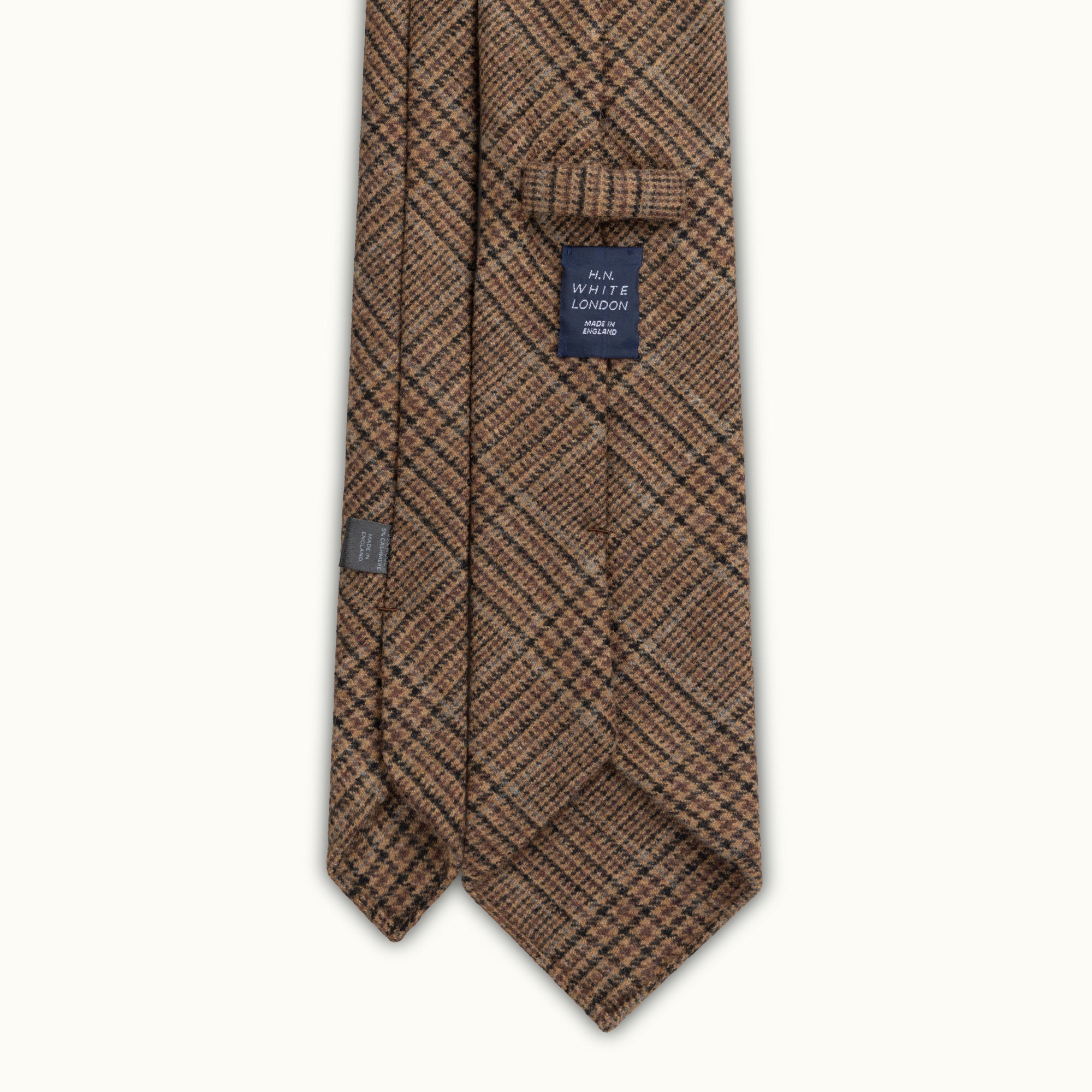 Fawn Prince of Wales Wool-Cashmere Tie