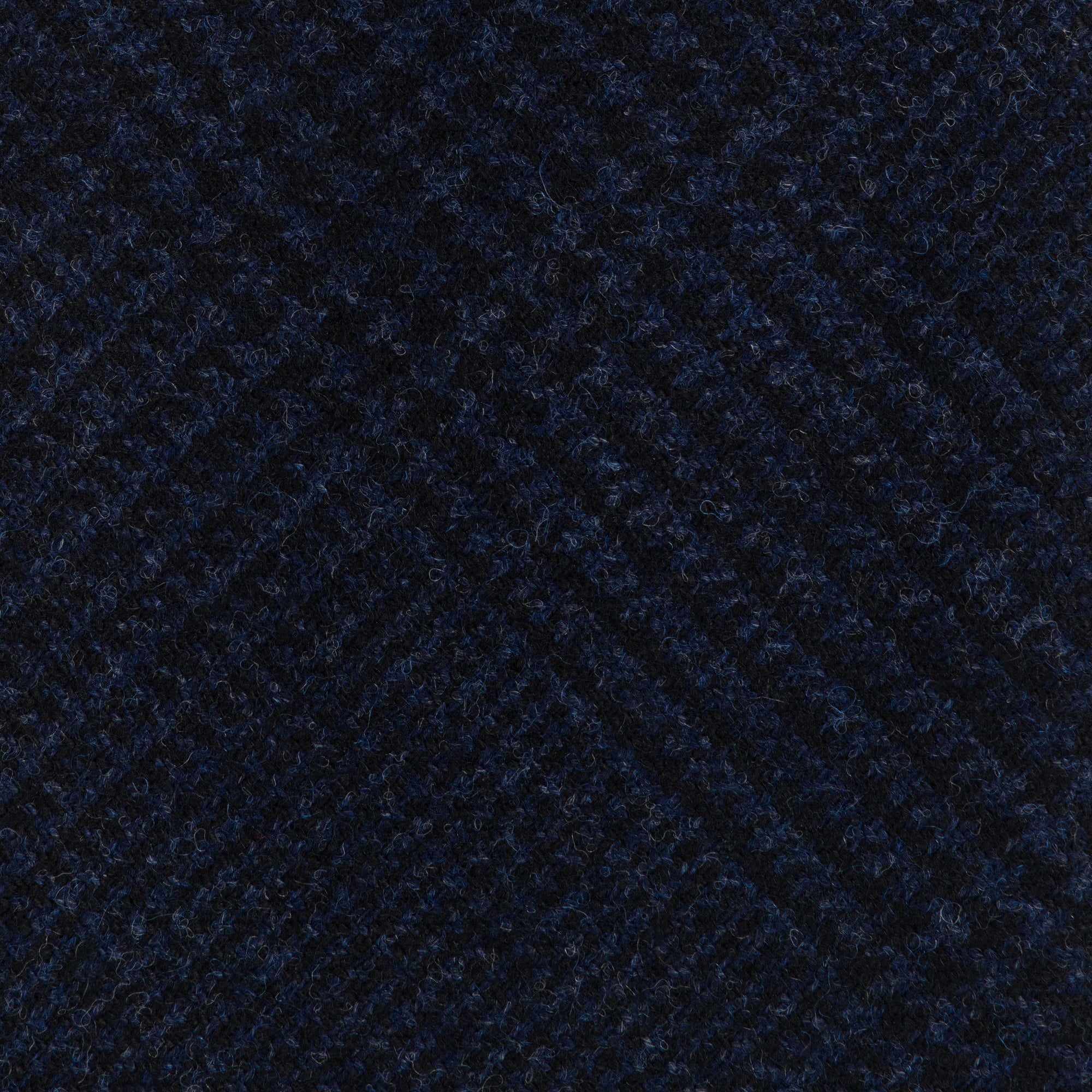 Navy Blue Prince of Wales Wool-Cashmere Tie