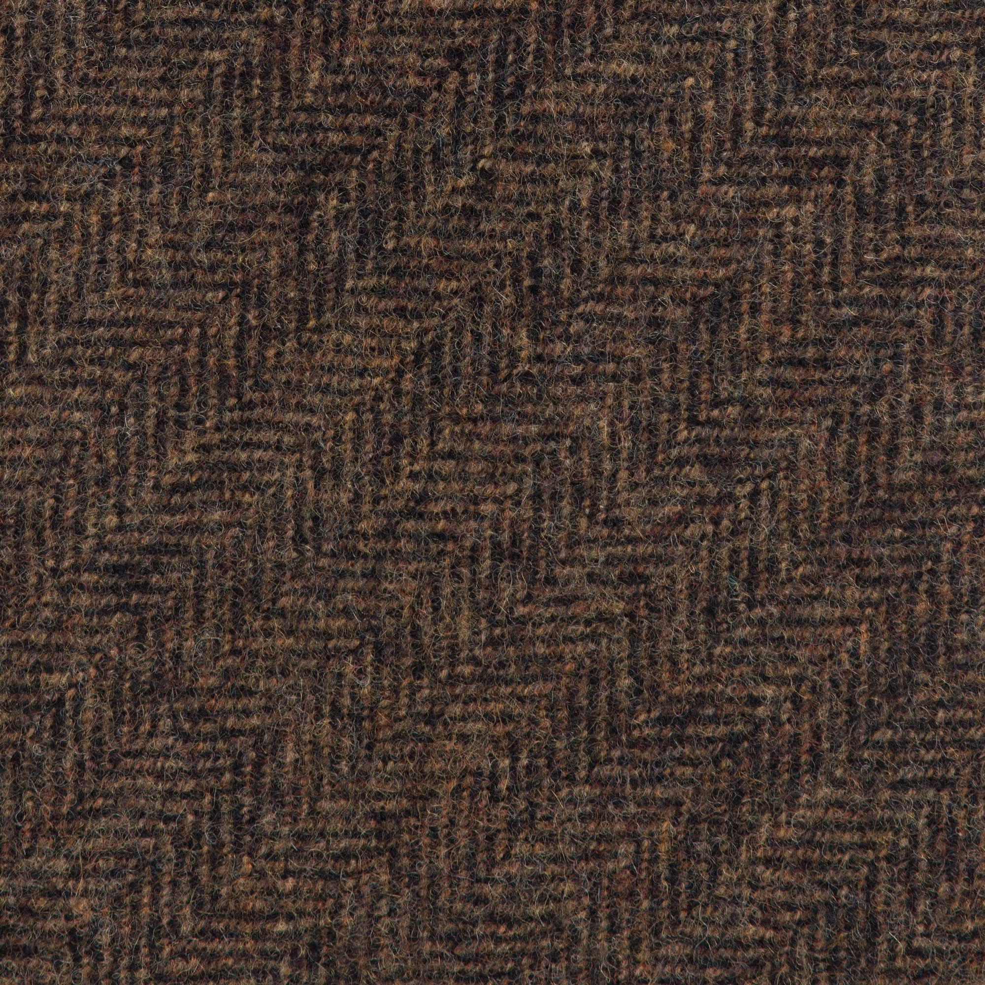 Dark Brown Herringbone Wool-Cashmere Tie