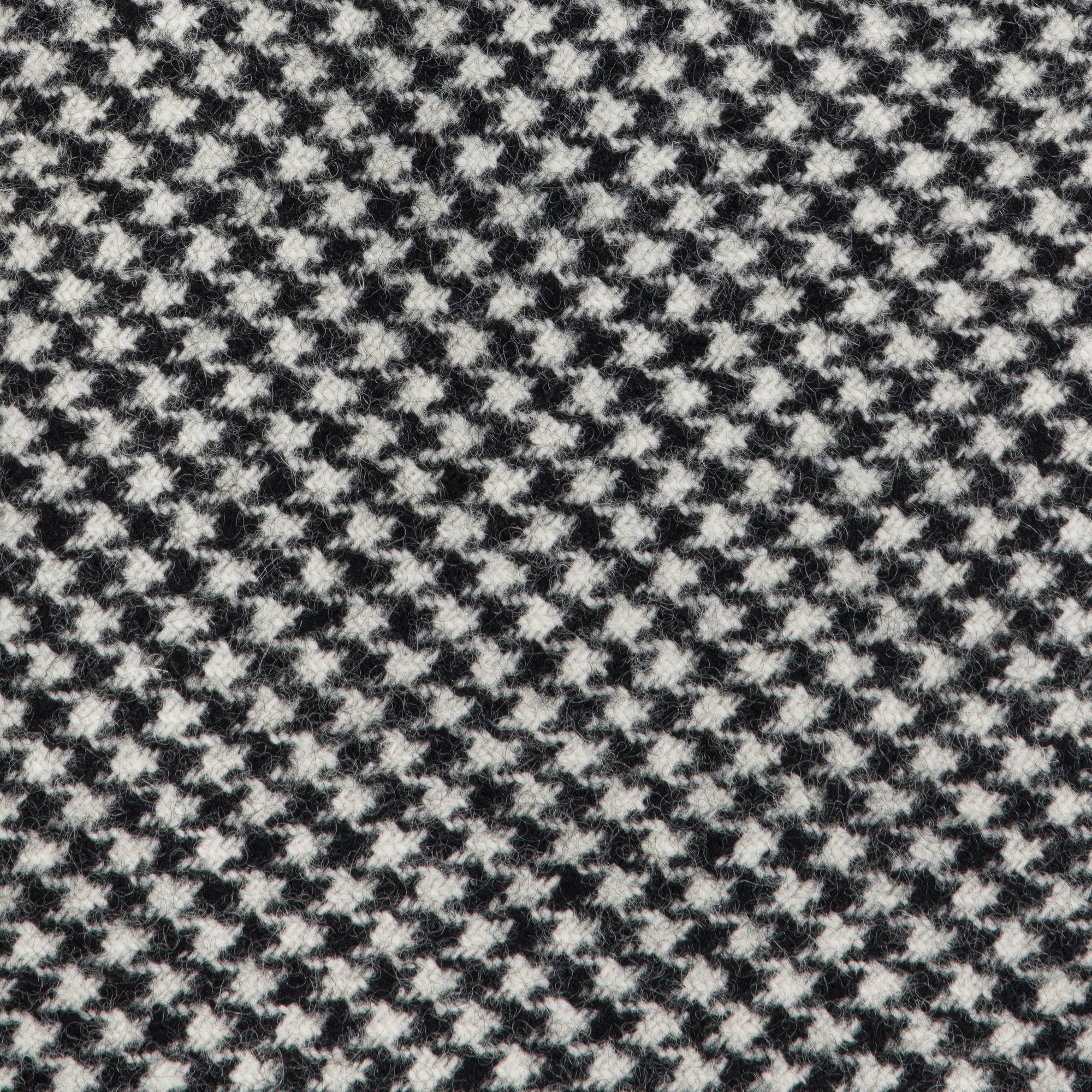 Black & White Houndstooth Wool-Cashmere Tie