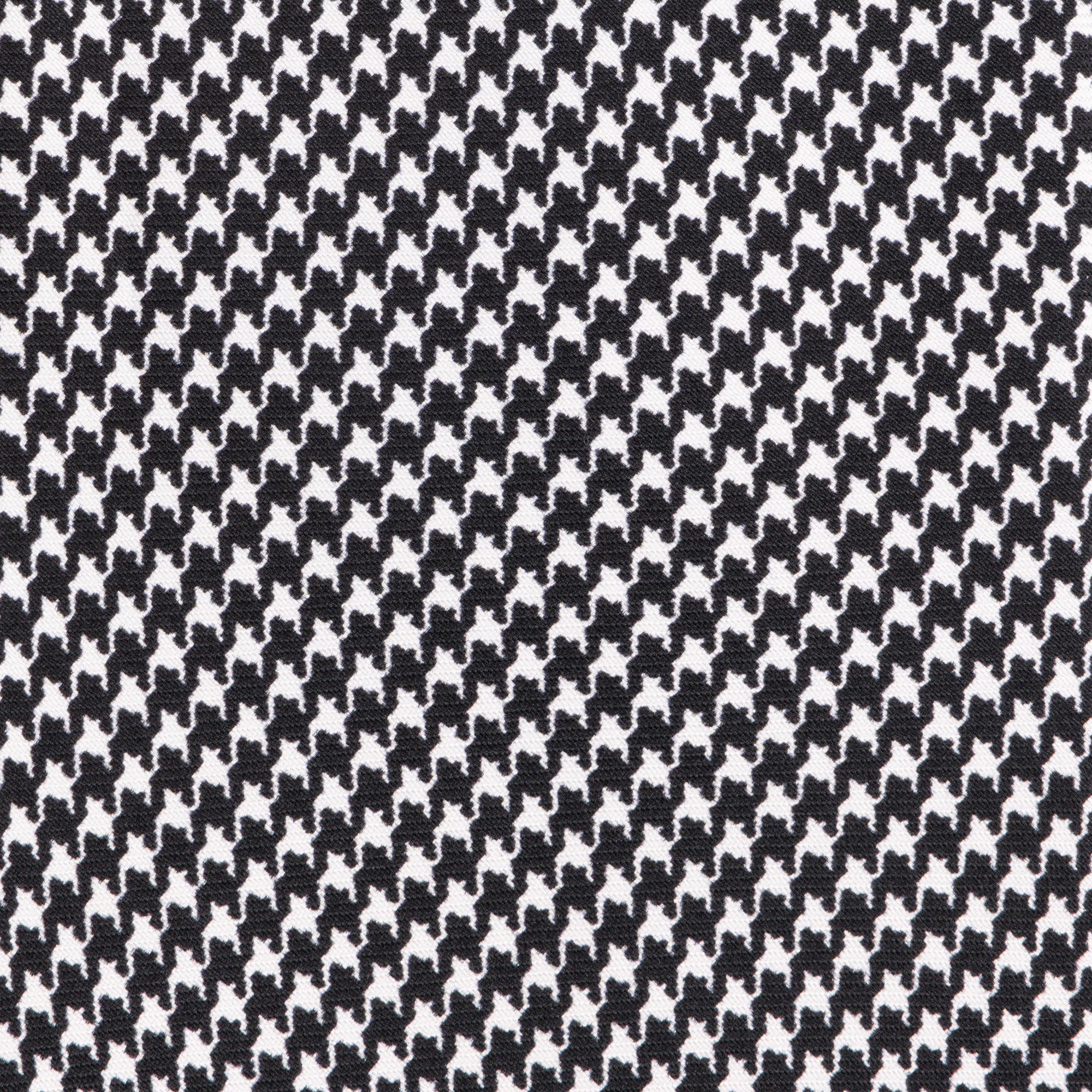 Black & Silver Houndstooth Printed Silk Tie