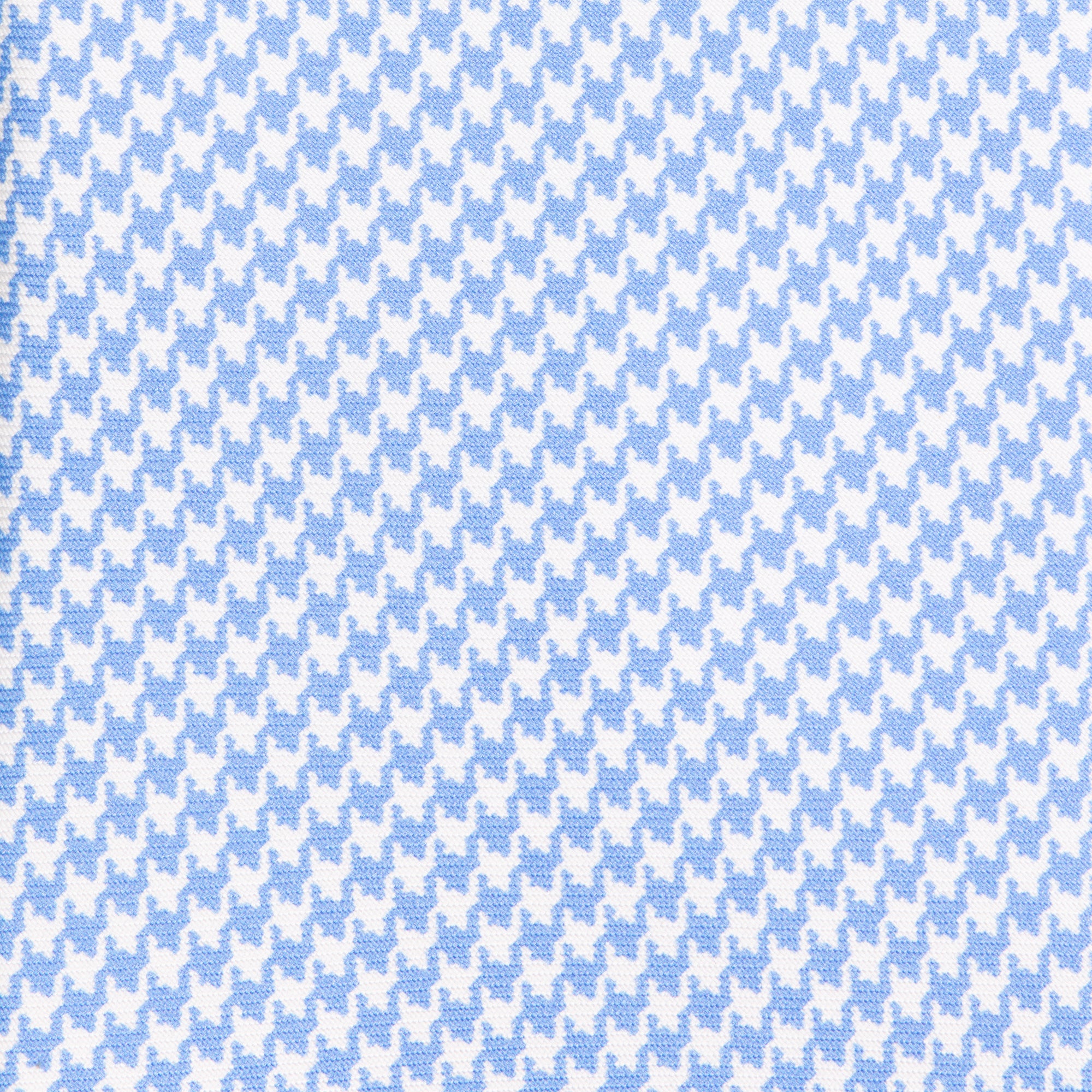 Sky Blue Houndstooth Printed Silk Tie