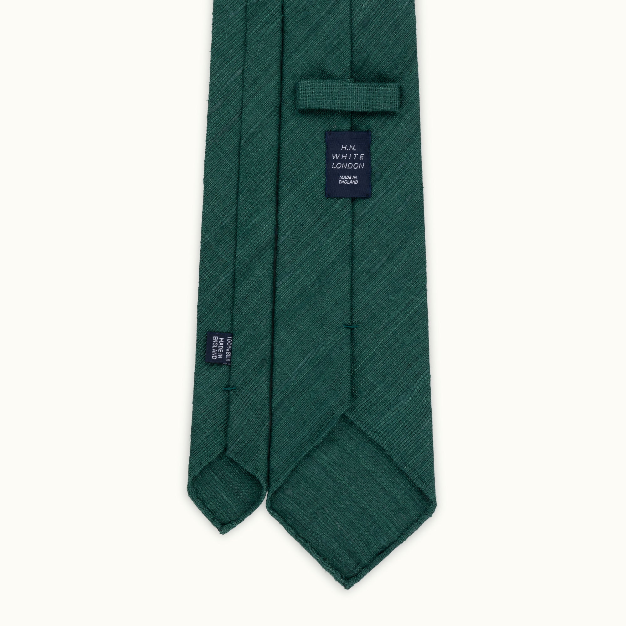 Dark Green Tussah Silk Tie