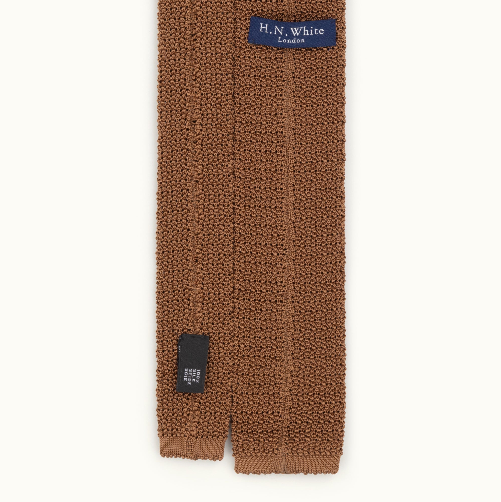 Caramel Solid Knitted Tie