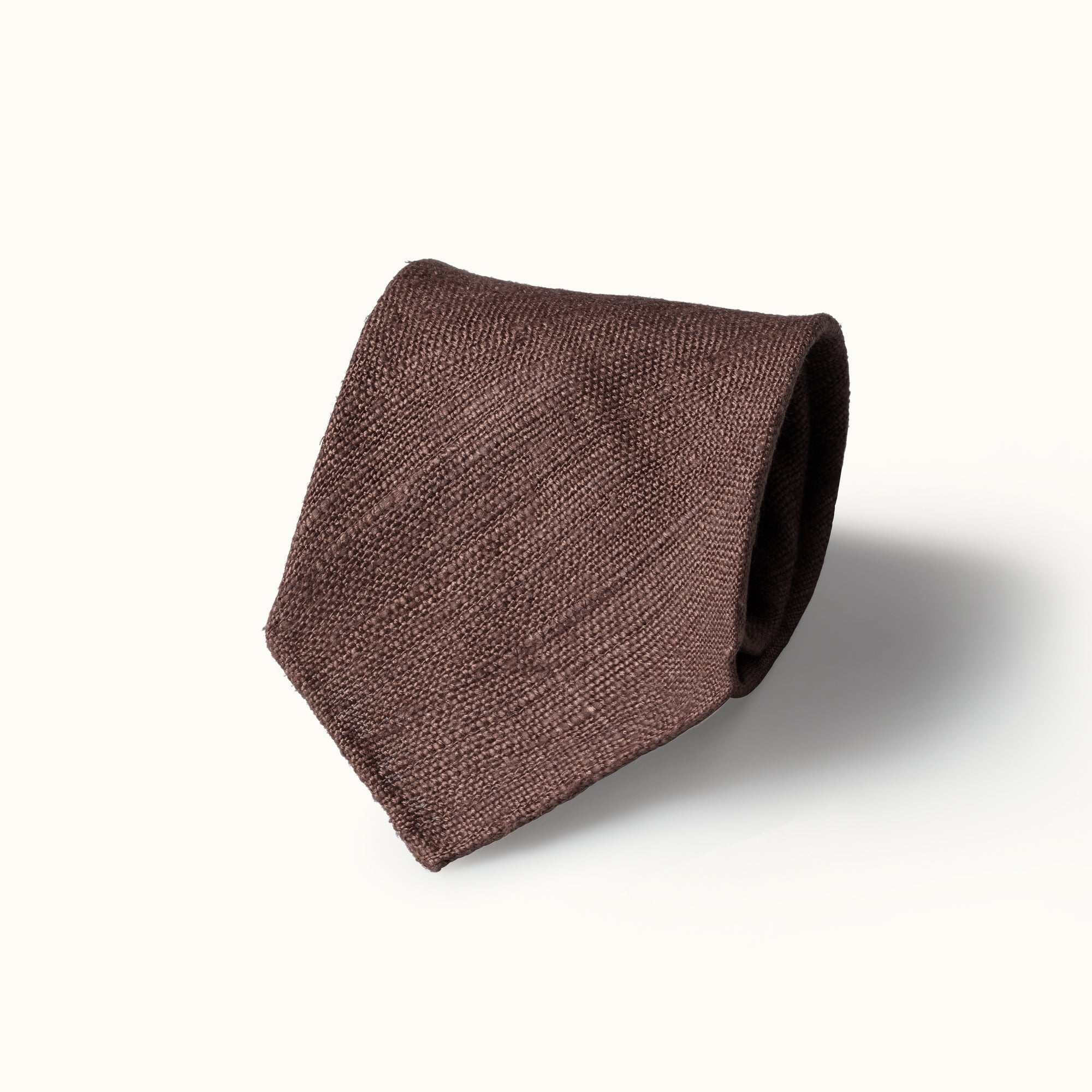 Brown Tussah Silk Tie