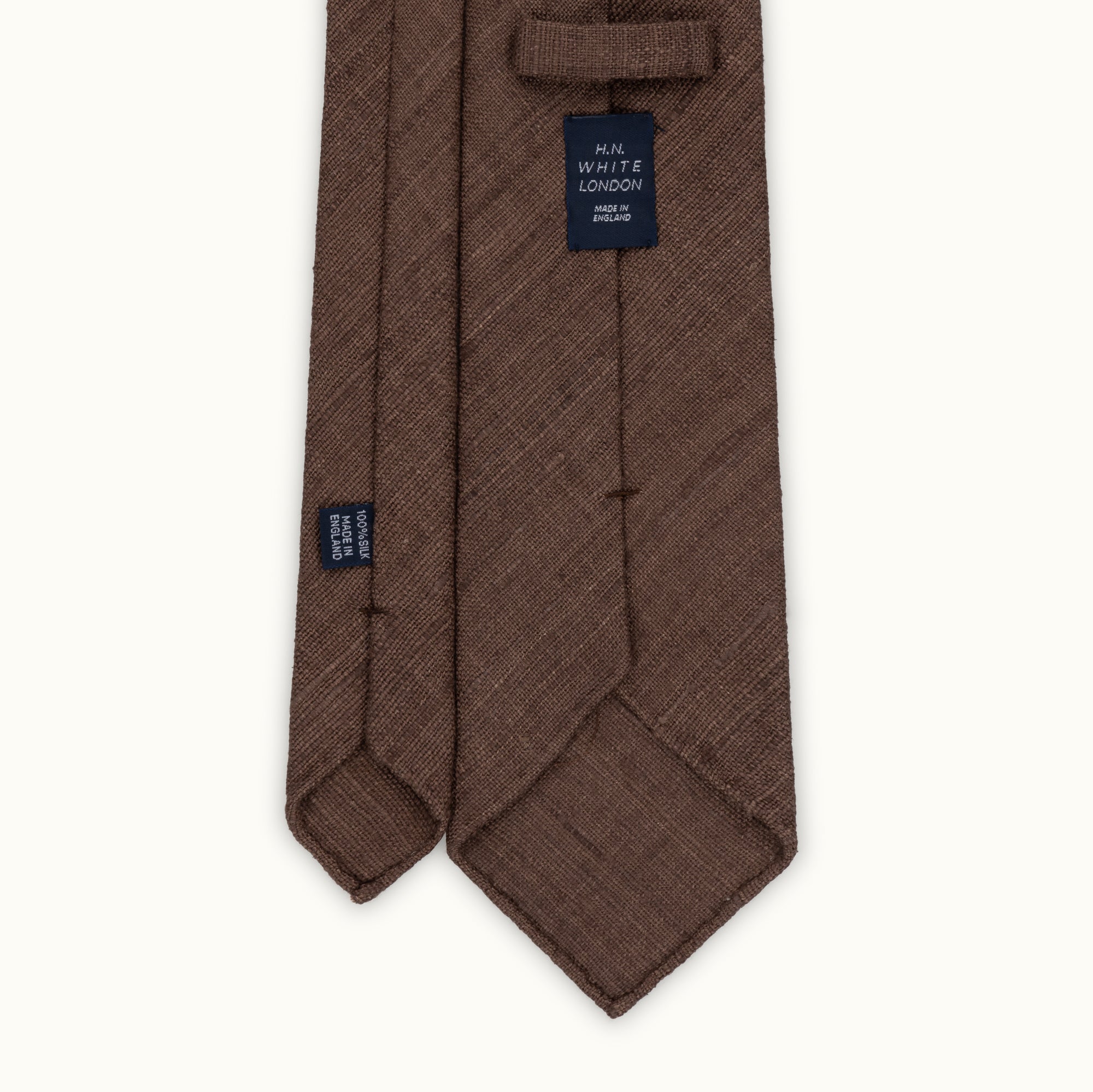 Brown Tussah Silk Tie