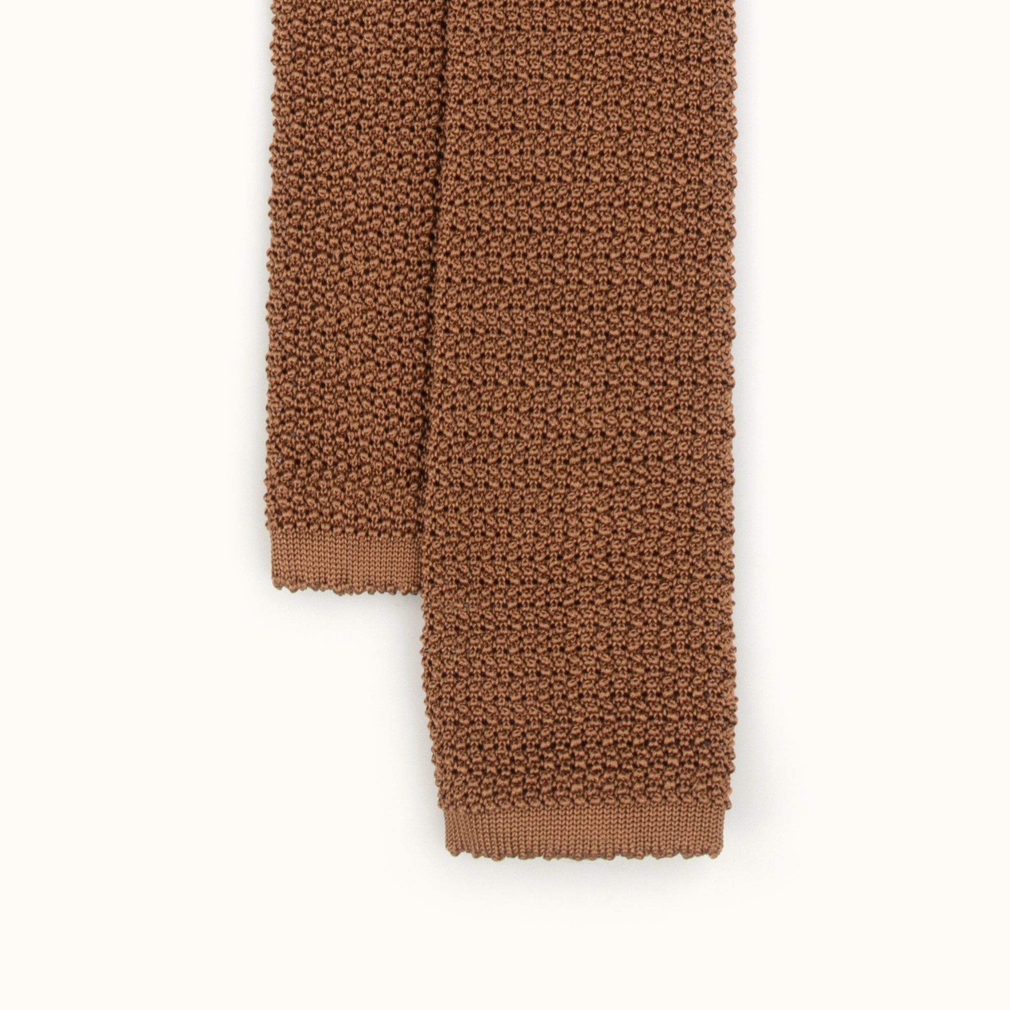 Caramel Solid Knitted Tie